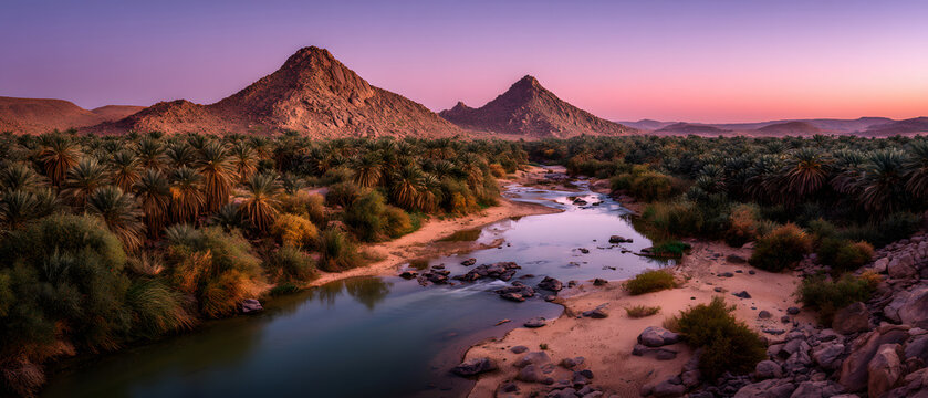A view of the mountains in the Mauritanian desert near Atar in Mauritania. A background illustration of a historical site in Mauritania.