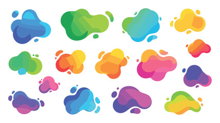 Fototapeta premium Abstract colorful fluid blob shapes with layered gradient transitions providing vibrant modern graphic assets for backgrounds, logos, and multimedia projects.