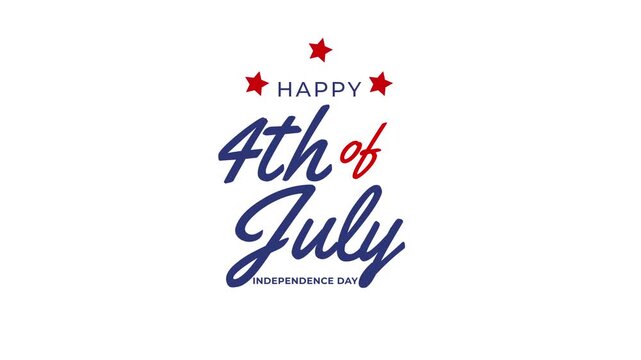 4th of july greeting of Celebratory design featuring stars, cursive text, and a sentiment for fourth of july celebration. Suitable for festive holiday graphics and patriotic projects.