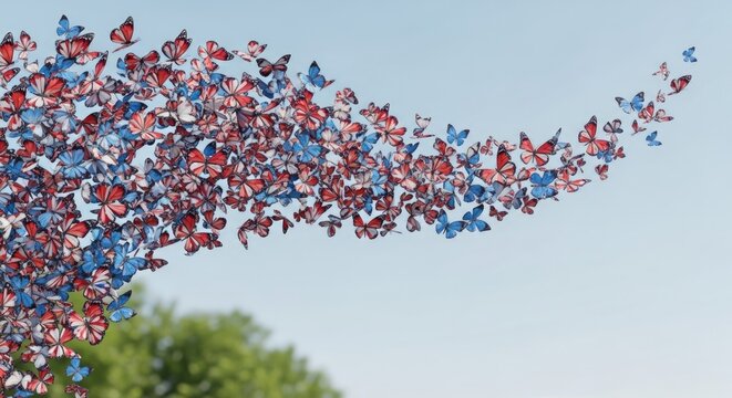 Patriotic memorial day display american flags honoring fallen heroes