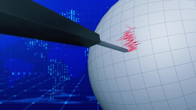 Earthquake Warning Animation Background, Earthquake Shockwave Animation, Seismic Crisis Alert Motion Background