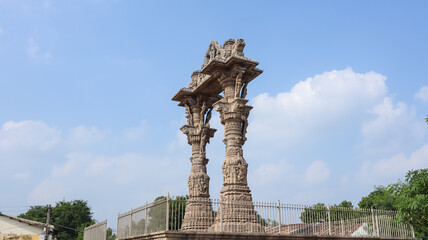 Obraz premium Kirti Toran Ancient Victory Arch in Vadnagar, Gujarat, India.