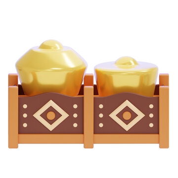 PNG 3D Bonang Illustration Isolated on a Transparent Background