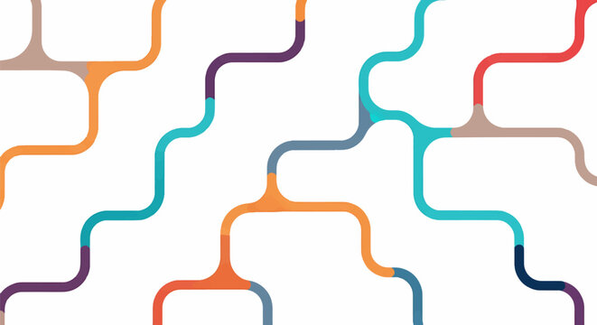Colorful abstract lines and shapes creating a modern artistic pattern design.