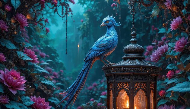adorable peacock sitting