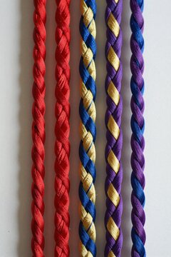 Japanese traditional Japanese kumihimo braided silk cord, vertical