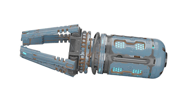 3D model of compact radar device used in sci fi settings