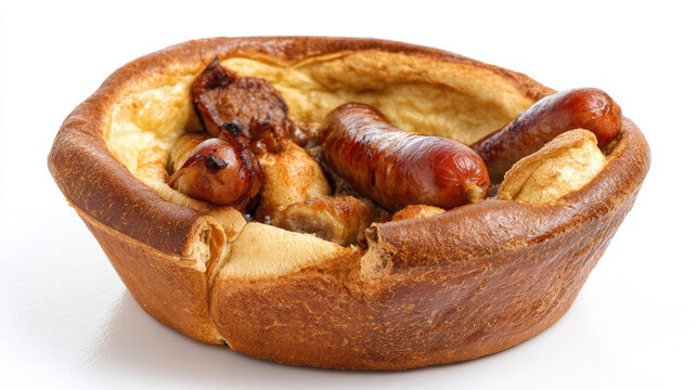 transparent food photography of toad in the hole