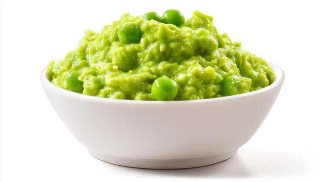 food photography of mushy peas in a small bowl