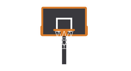 Basketball hoop with orange rim. © MUHRODIN
