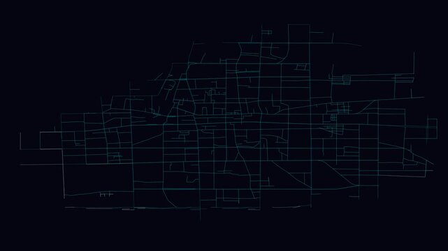 Xingtai, China, City Infrastructure Expansion Animation, Urban Visualization Technology