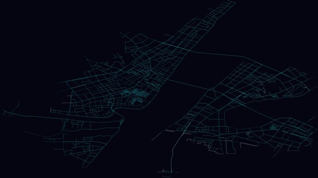 Wuhan, China, City Infrastructure Expansion Animation, Urban Visualization Technology