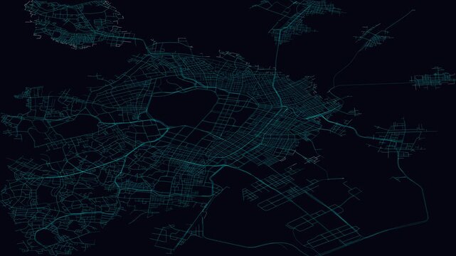Tokyo, Japan, City Infrastructure Expansion Animation, Urban Visualization Technology