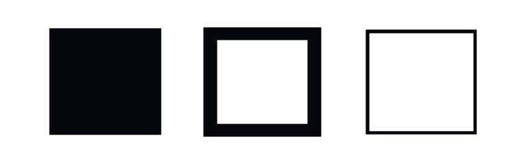 Obraz premium Rectangle and smartphone-like frame icon set. UI element collection.