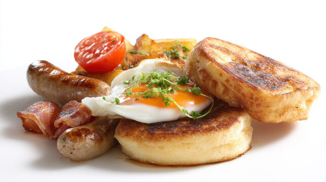 ulster fry food photography with soda bread