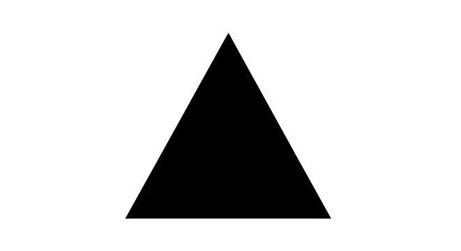 Black Triangle Shape Geometric Figure.