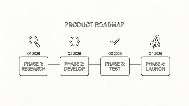 Product roadmap phases timeline