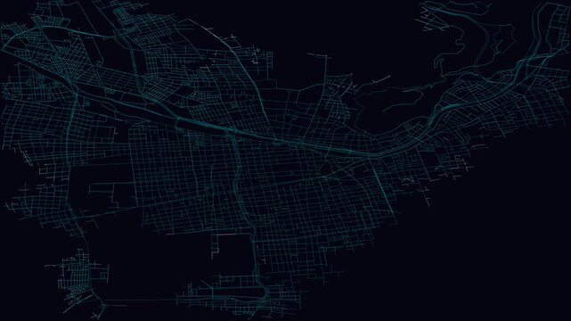 Santiago, Chile, City Infrastructure Expansion Animation, Urban Visualization Technology