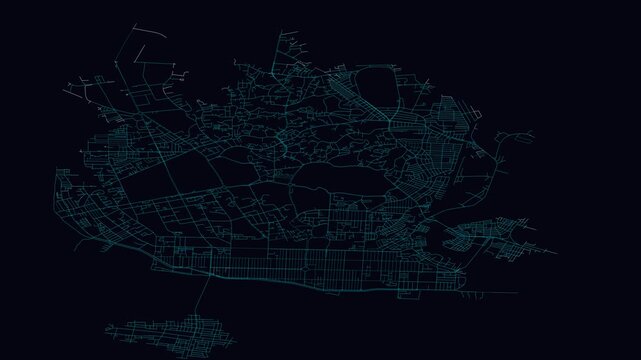 Rangoon, Burma, City Infrastructure Expansion Animation, Urban Visualization Technology