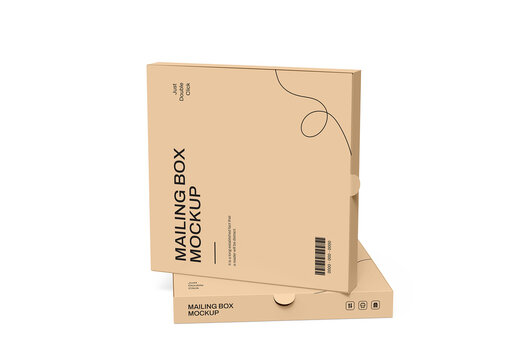 Stacked Mailing Boxes Mockup