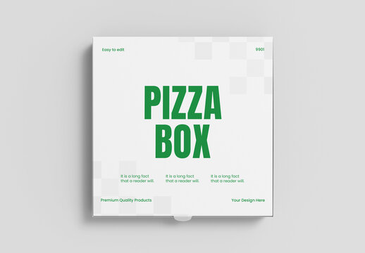 Kraft Pizza Delivery Box Mockup