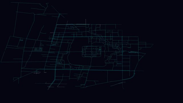 Liaocheng, China, City Infrastructure Expansion Animation, Urban Visualization Technology