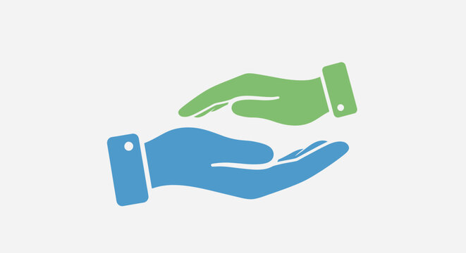 Two hands reaching out to each other.