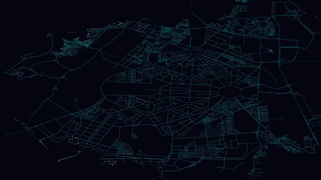 Delhi, India, City Infrastructure Expansion Animation, Urban Visualization Technology