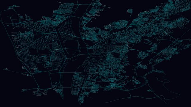 Cairo, Egypt, City Infrastructure Expansion Animation, Urban Visualization Technology