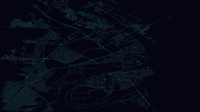 Baghdad, Iraq, City Infrastructure Expansion Animation, Urban Visualization Technology