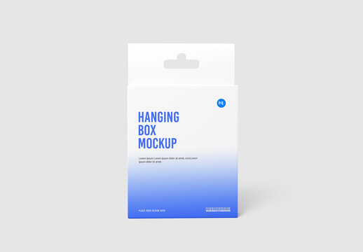 Flat Hanging Box Mockup