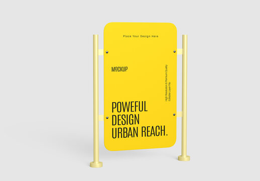 Street Stand Board Mockup