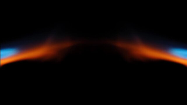 Oxy Acetylene torch of different powers and temperatures on dark background 