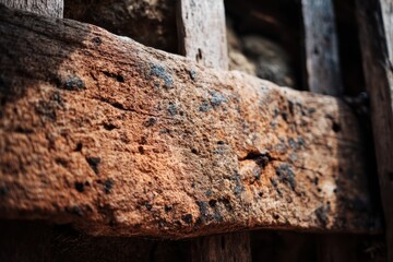 Fototapeta premium 木の質感は古い環境で自然な摩耗を示します