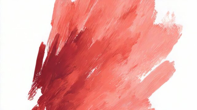 Vibrant orange brushstroke on white canvas background