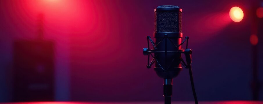 Studio condenser microphone,isolated Ideal for podcasting , condenser mic, podcast production