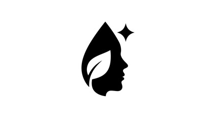 Fototapeta premium skincare icon logo vector in black and white in editable file, skincare logos, skincare cream logo vector, isolated, white, equipment, object, lens, old, photo, film, photography, metal, serum