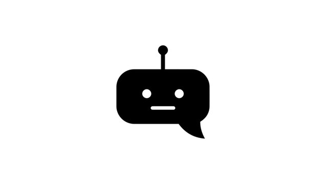 Chatbot icons logo vector in black and white, chatbot logo, chatbot vector, chatbot icon, robot, vector, illustration, symbol, button, vision, human, iris, web, eyeball, design, sign, ball, circle, bu