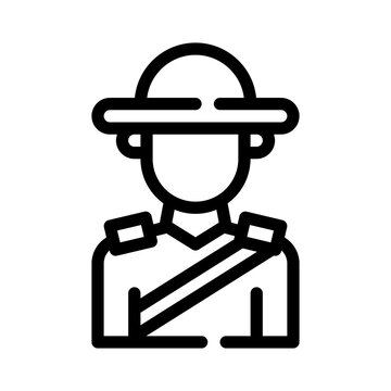Mountie line icon