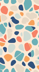 Fototapeta premium Colorful Abstract Terrazzo Pattern with Various Shapes and Hues.