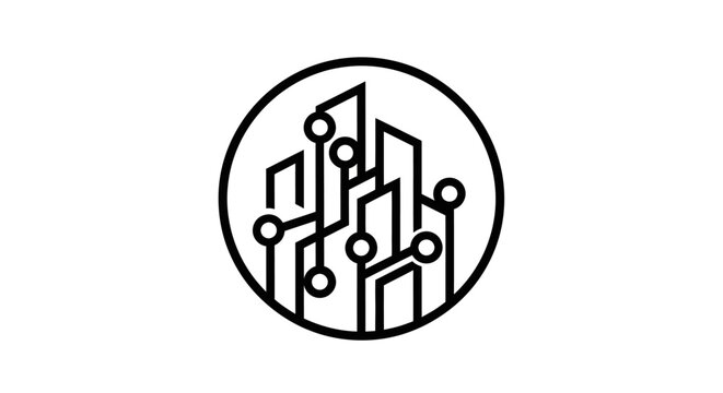 Circuit board design with connections.