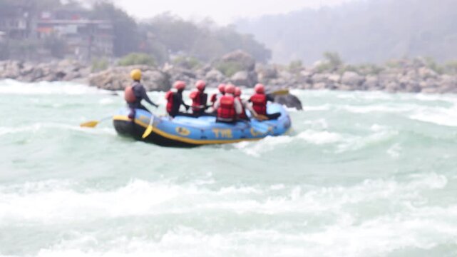 River Rafting on ganga river in Rishikesh, India