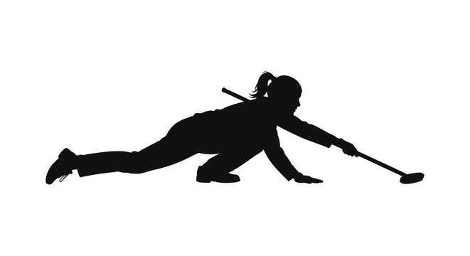 Woman playing golf captured in a dynamic pose a striking silhouette