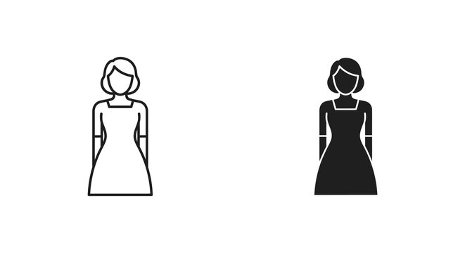 Two female figures depicted in contrasting styles a black silhouette