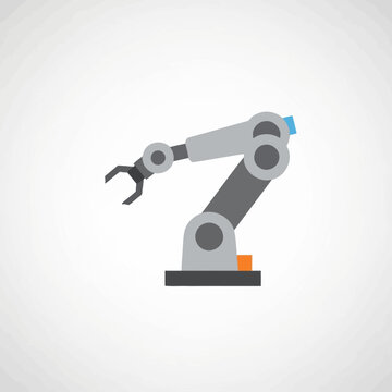 Robotic arm with metal claw.