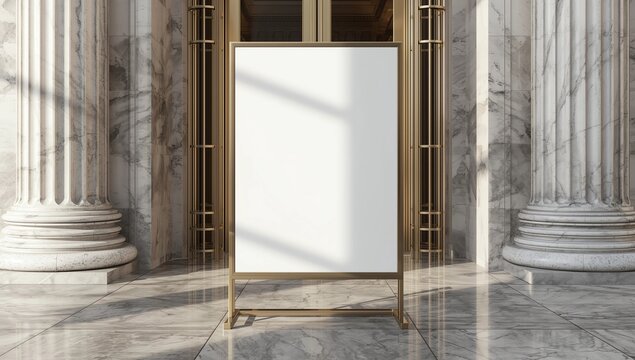 Wedding white Board, welcome sign, Seating chart Mockup , outdoors. Greeting template with clipping path. 3D rendering 