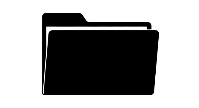 Black folder with tab office supply.