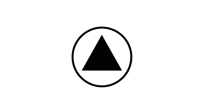 Black triangle in a circle symbol.