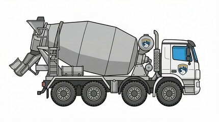 Obraz premium dump truck isolated on white
