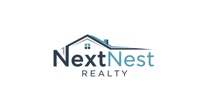 NextNest Realty company logo design.